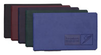 blue, black, Burgundy and green faux leather autograph books